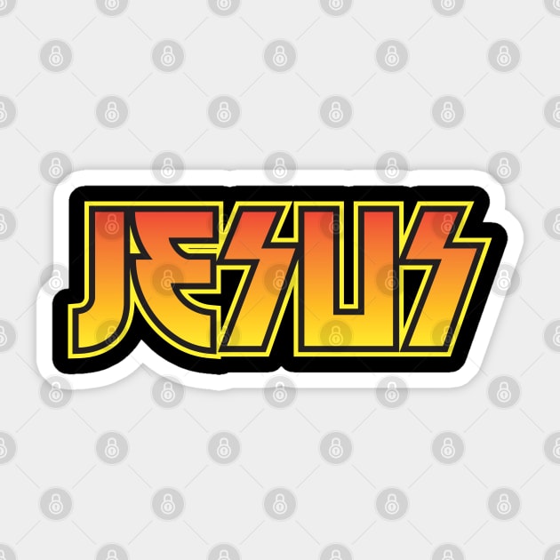 Jesus Kiss Rocks Sticker by sandersart